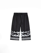 Silk shorts with bandanna-print details -  | Dolce &amp; Gabbana
