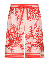 Coral-print silk jogging shorts -  | Dolce &amp; Gabbana