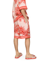 Coral-print silk jogging shorts -  | Dolce &amp; Gabbana