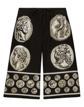 Crêpe de chine Bermuda jogging pants -  | Dolce & Gabbana