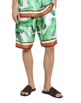 Banana-tree-print silk shorts -  | Dolce &amp; Gabbana