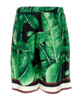 Banana-tree-print silk shorts -  | Dolce &amp; Gabbana