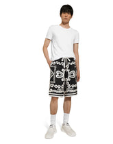 Marina-print silk twill shorts -  | Dolce & Gabbana
