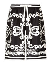 Marina-print silk twill shorts -  | Dolce &amp; Gabbana