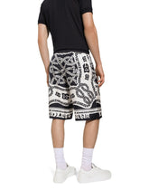 Marina-print silk twill shorts -  | Dolce & Gabbana