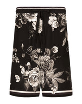 Floral-print silk jogging shorts -  | Dolce &amp; Gabbana