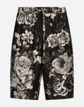 Floral-print silk vanity shorts -  | Dolce & Gabbana