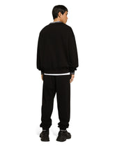 Cotton jogging pants with logo print -  | Dolce & Gabbana