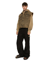 Cotton cargo pants with brand plate -  | Dolce &amp; Gabbana
