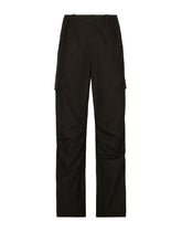 Cotton cargo pants with brand plate -  | Dolce &amp; Gabbana