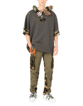 Cargo pants with camouflage-print details -  | Dolce & Gabbana
