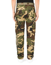 Cargo pants with camouflage-print details -  | Dolce & Gabbana