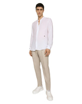 Linen pants with stretch waistband -  | Dolce & Gabbana