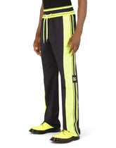 Checked wool jogging pants with branded plate -  | Dolce & Gabbana