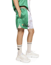 Satin shorts with DG patch -  | Dolce & Gabbana