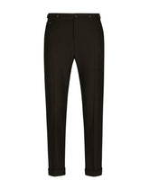 Stretch wool pants with Re-Edition label -  | Dolce & Gabbana