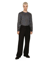 Stretch wool pants with double belt -  | Dolce &amp; Gabbana