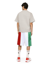 Satin shorts with DG patch -  | Dolce & Gabbana