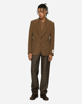 Glen plaid pants with fustian details -  | Dolce &amp; Gabbana