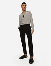 Technical fabric pants with metal DG logo -  | Dolce &amp; Gabbana