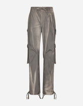 Garment-dyed cotton canvas cargo jogging pants -  | Dolce &amp; Gabbana