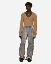Garment-dyed cotton canvas cargo jogging pants -  | Dolce &amp; Gabbana