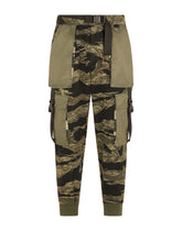 Cotton jogging pants with camouflage print -  | Dolce & Gabbana