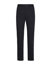Stretch cotton pants with branded tag -  | Dolce &amp; Gabbana