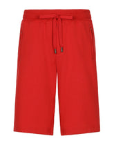 Jersey jogging shorts with logo tag -  | Dolce &amp; Gabbana