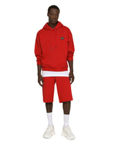 Jersey jogging shorts with logo tag -  | Dolce &amp; Gabbana