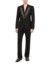 Stretch wool pants with side bands -  | Dolce &amp; Gabbana