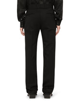 Stretch wool pants with side bands -  | Dolce &amp; Gabbana