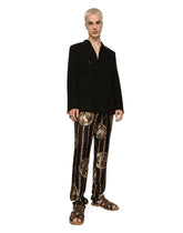 Coin print silk twill jogging pants -  | Dolce & Gabbana