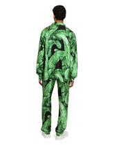 Banana-tree-print silk pajama pants -  | Dolce &amp; Gabbana