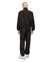 Technical silk jogging pants with heraldic embroidery -  | Dolce & Gabbana