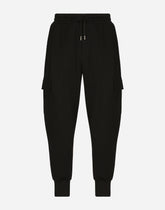 Jersey cargo pants with embossed logo -  | Dolce & Gabbana