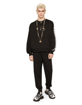 Jersey jogging pants with branded bands -  | Dolce &amp; Gabbana