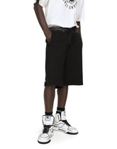 Technical jersey jogging shorts with embroidery -  | Dolce &amp; Gabbana