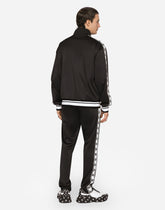 Jogging pants with DG logo and bands -  | Dolce &amp; Gabbana
