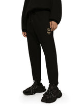 Jersey jogging pants with embroidery -  | Dolce &amp; Gabbana