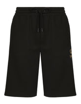 Jersey jogging shorts with embroidery -  | Dolce &amp; Gabbana