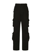 Garment-dyed cotton cargo pants with multiple pockets -  | Dolce &amp; Gabbana