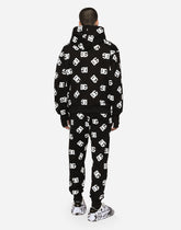 Jersey jogging pants with DG logo print -  | Dolce & Gabbana