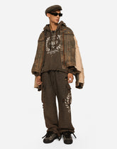 Washed jersey jogging pants with print -  | Dolce &amp; Gabbana