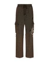 Washed jersey jogging pants with print -  | Dolce &amp; Gabbana