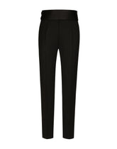 Stretch wool twill tuxedo pants -  | Dolce &amp; Gabbana