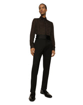 Stretch wool twill tuxedo pants -  | Dolce &amp; Gabbana