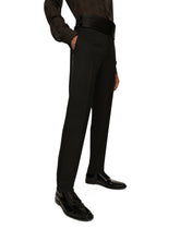 Stretch wool twill tuxedo pants -  | Dolce &amp; Gabbana