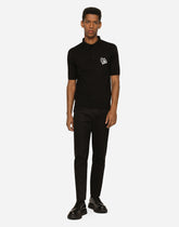Stretch cotton pants with DG hardware -  | Dolce &amp; Gabbana