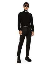 Stretch wool pants with side bands -  | Dolce & Gabbana